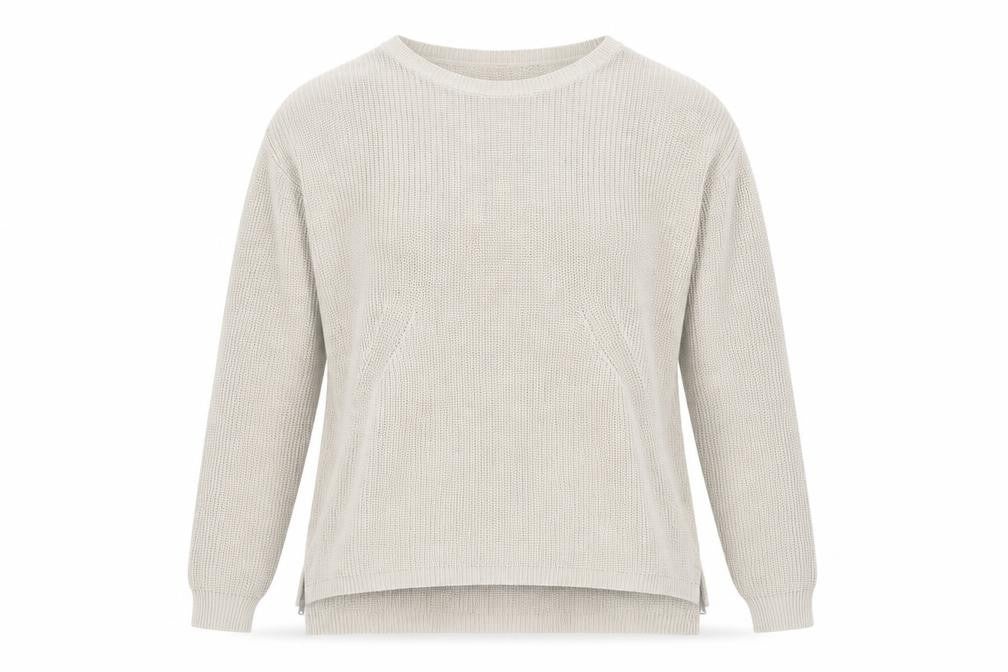 H&M Womens Beige Round Neck Acrylic Pullover Jumper Size M