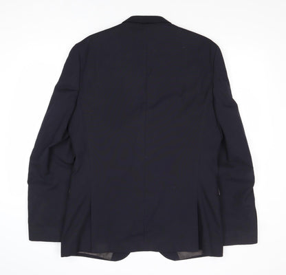 Next Mens Blue Polyester Jacket Suit Jacket Size 42 Regular