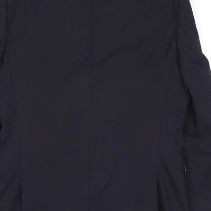Next Mens Blue Polyester Jacket Suit Jacket Size 42 Regular