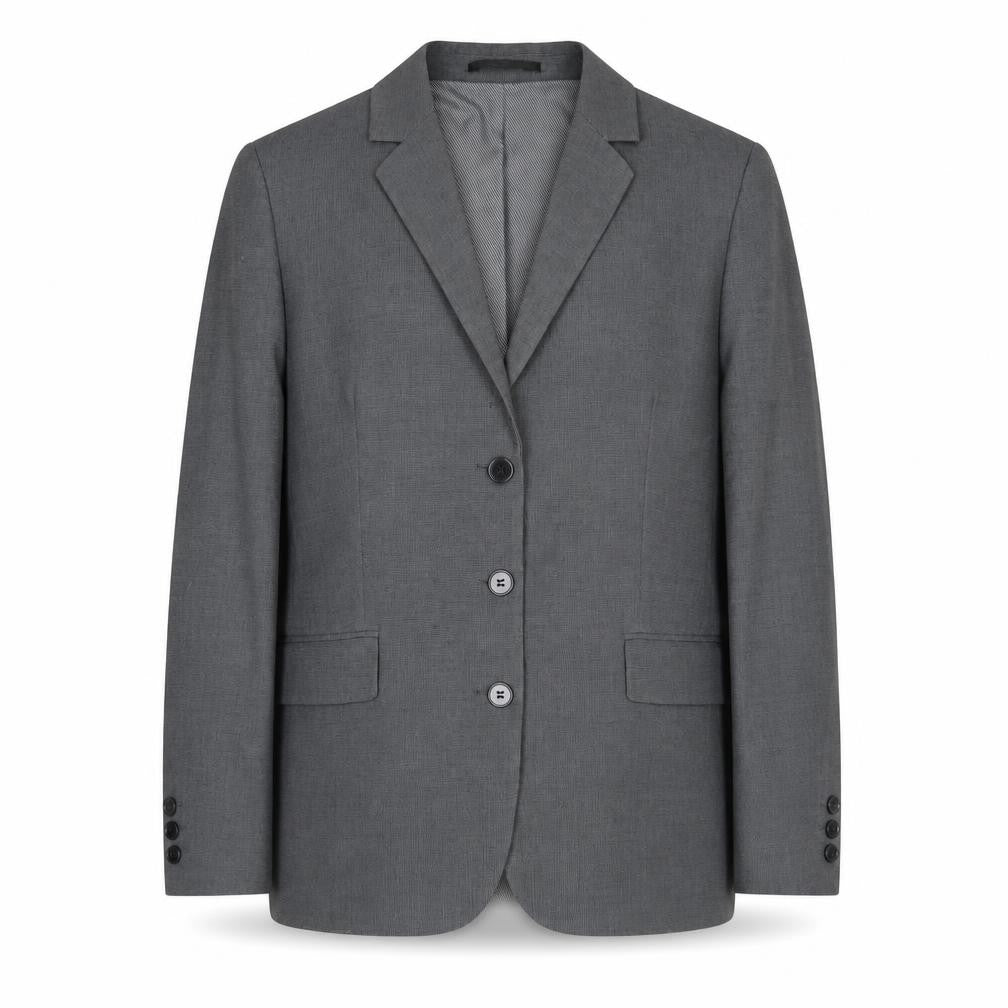 Icona Mens Grey Geometric Polyester Jacket Suit Jacket Size 36 Regular