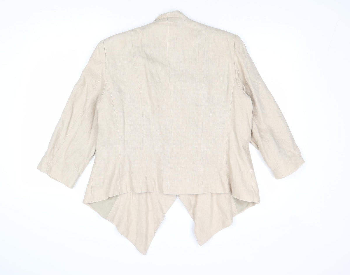 Principles Womens Beige Jacket Blazer Size 12