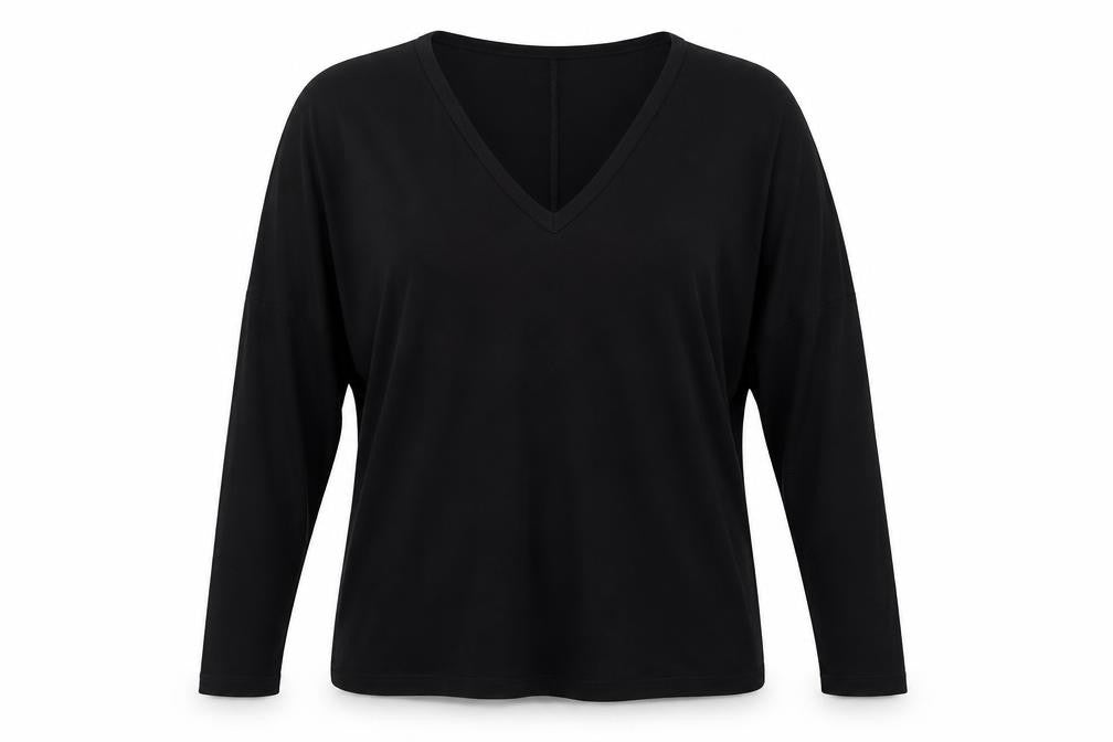 H&M Womens Black Round Neck Viscose Pullover Jumper Size 6