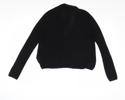 Forever 21 Womens Black V-Neck Acrylic Pullover Jumper Size S
