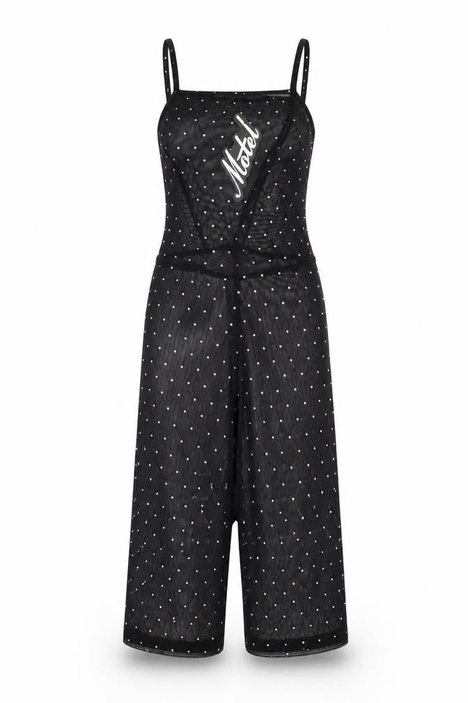 Motel Womens Black Polyester Jumpsuit One-Piece Size XS Pullover