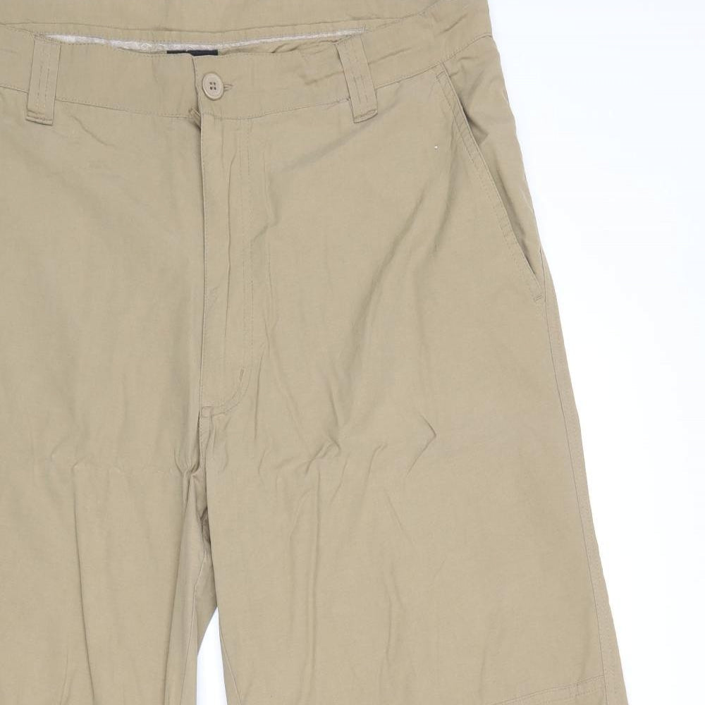 Watsons Mens Beige Cotton Cropped Trousers Size XL Regular Zip