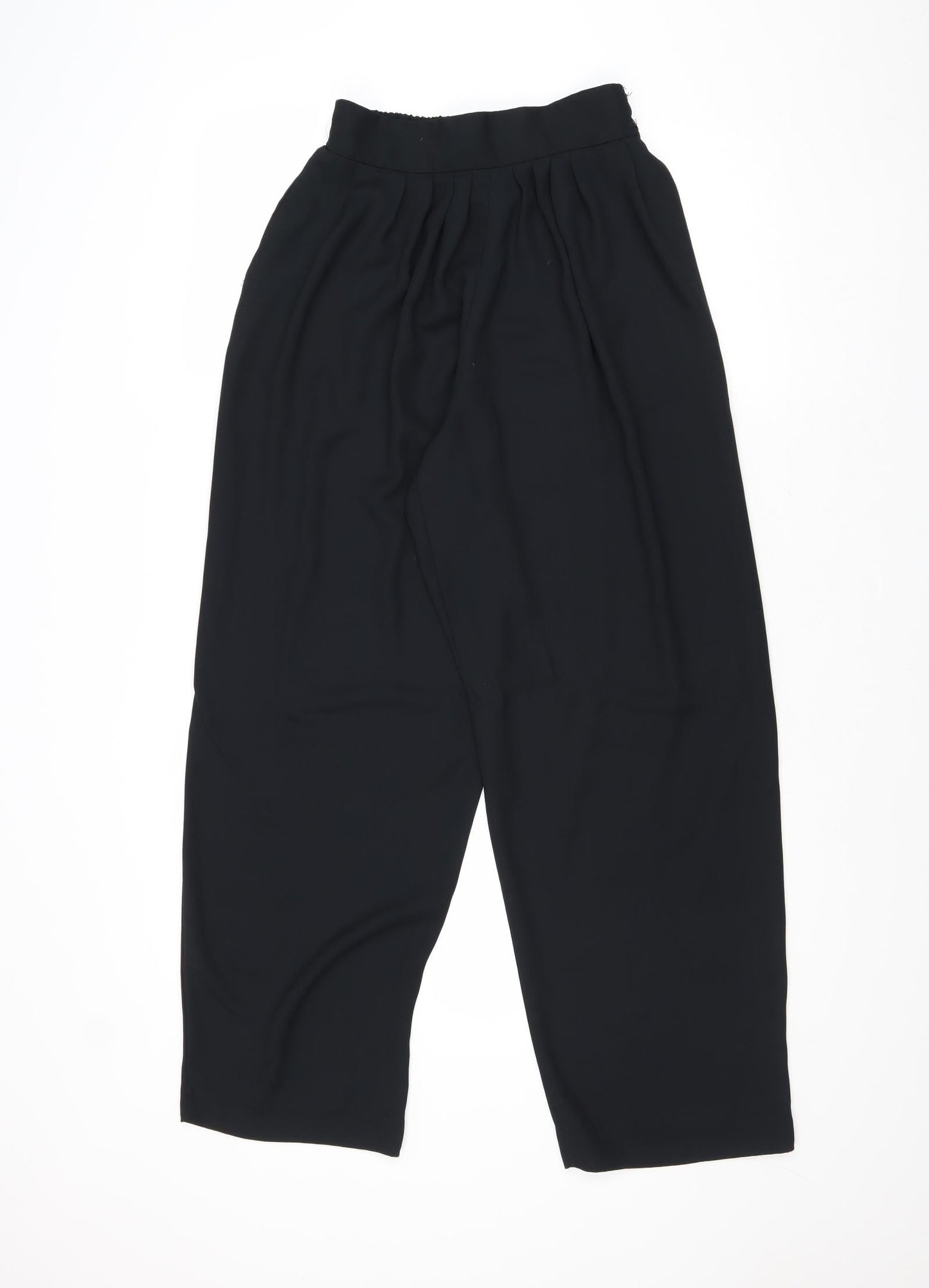 Peters & Ashley Womens Black Polyester Trousers Size 6 Regular Button