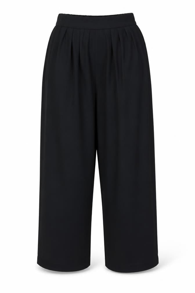Peters & Ashley Womens Black Polyester Trousers Size 6 Regular Button