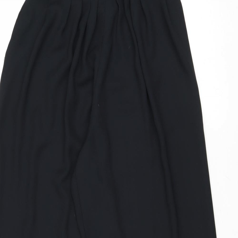 Peters & Ashley Womens Black Polyester Trousers Size 6 Regular Button