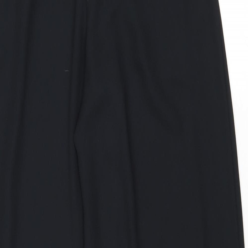 Peters & Ashley Womens Black Polyester Trousers Size 6 Regular Button
