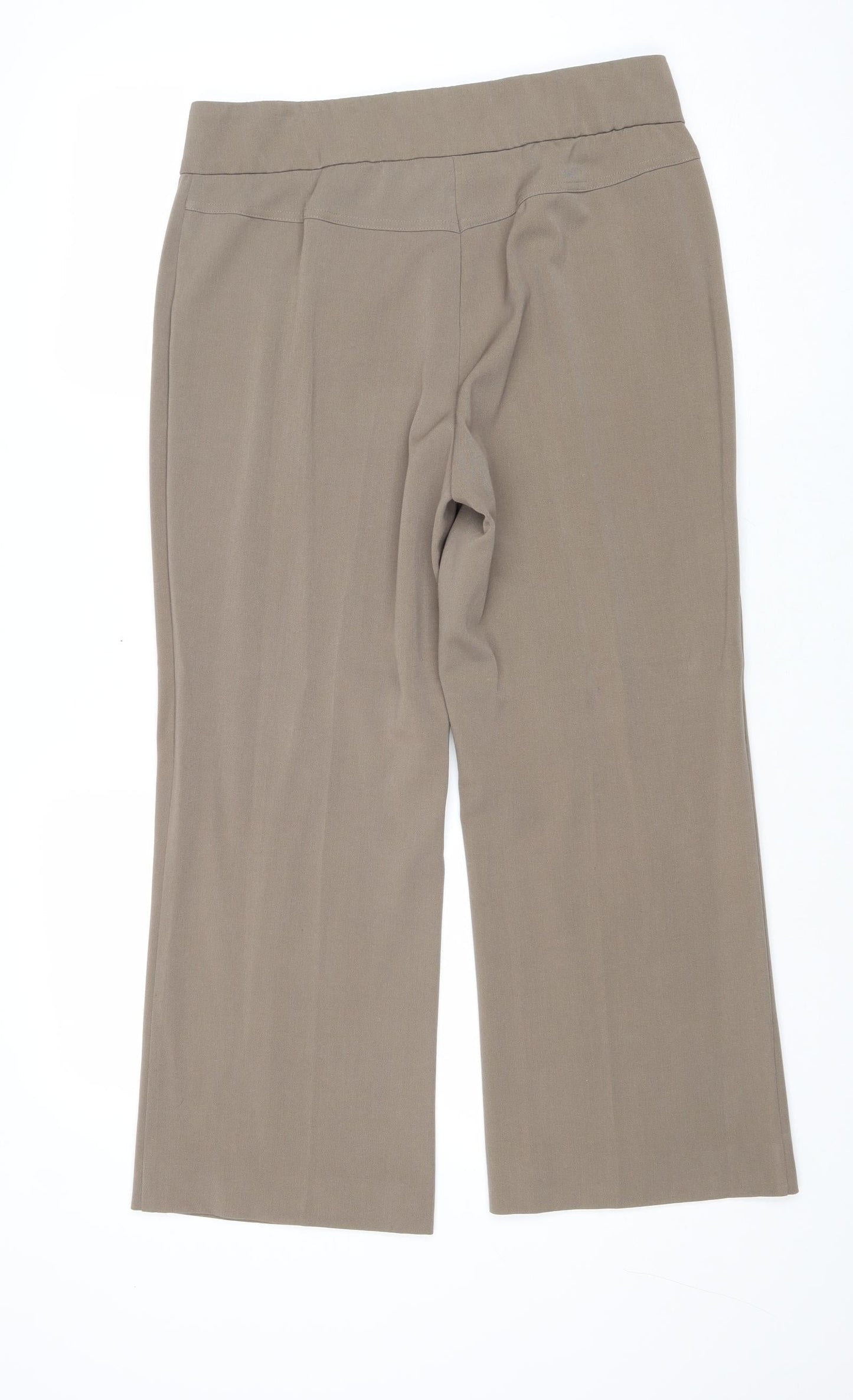 Artigiano Womens Brown Polyester Trousers Size 32 in Regular Zip