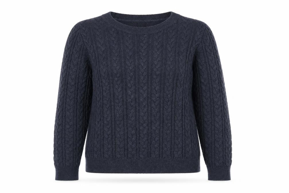 H&M Womens Blue Round Neck Acrylic Pullover Jumper Size L