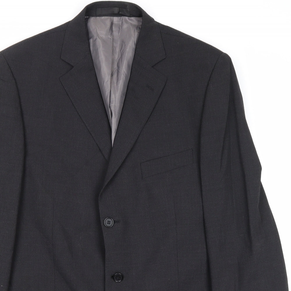 Marks and Spencer Mens Grey Polyester Jacket Suit Jacket Size 42 Regular