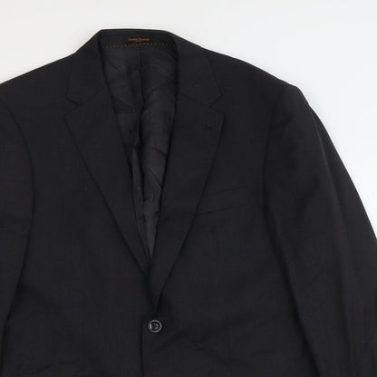 Simon Carter Mens Grey Wool Jacket Suit Jacket Size L Regular