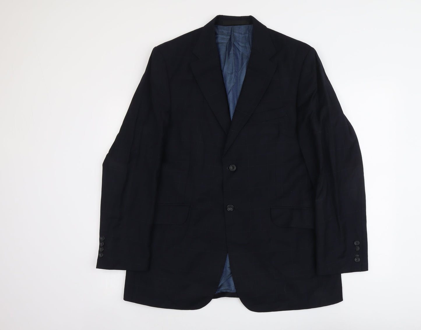 Marks and Spencer Mens Blue Wool Jacket Suit Jacket Size M Regular