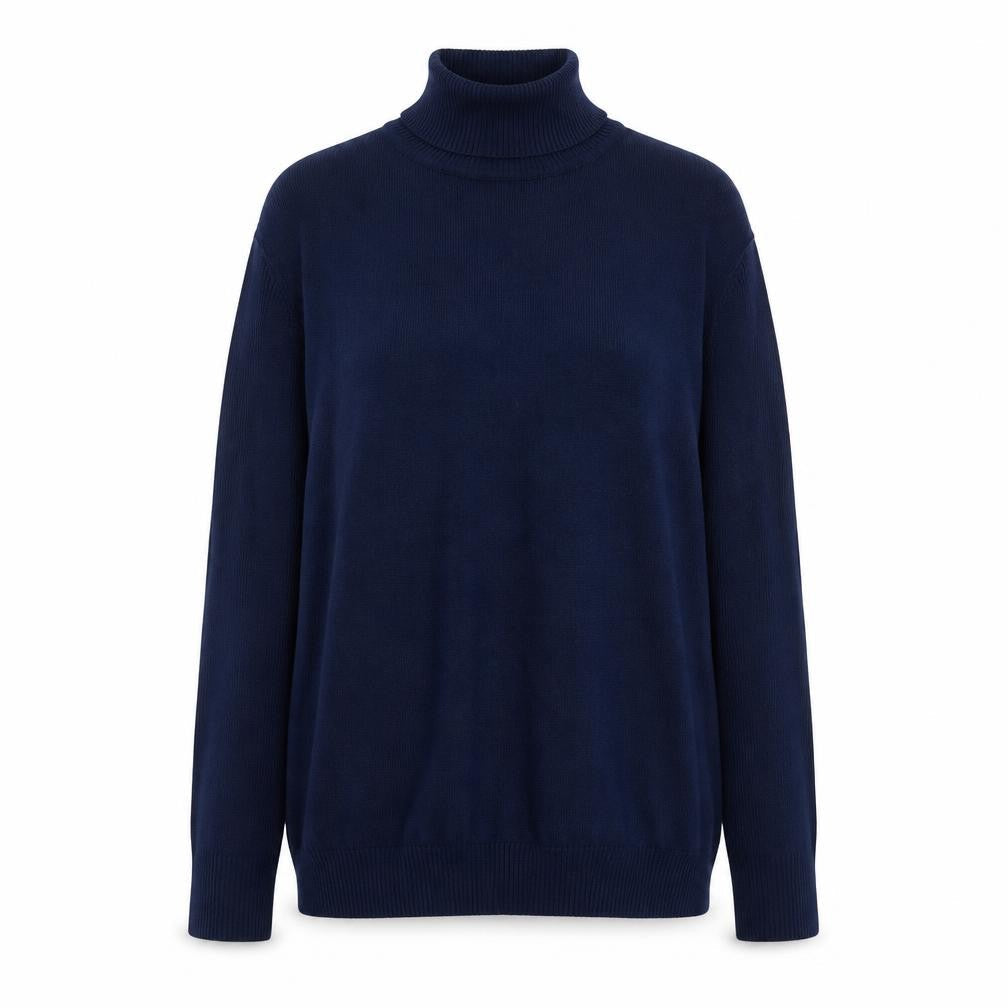 JD Williams Womens Blue Roll Neck Viscose Pullover Jumper Size 12