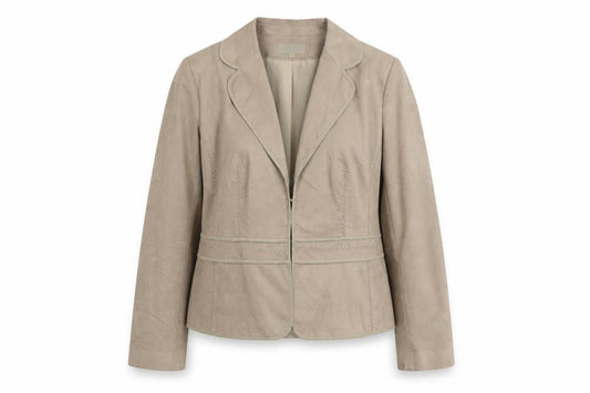 Marks & Spencer Womens Beige Polyester Jacket Blazer Size 12