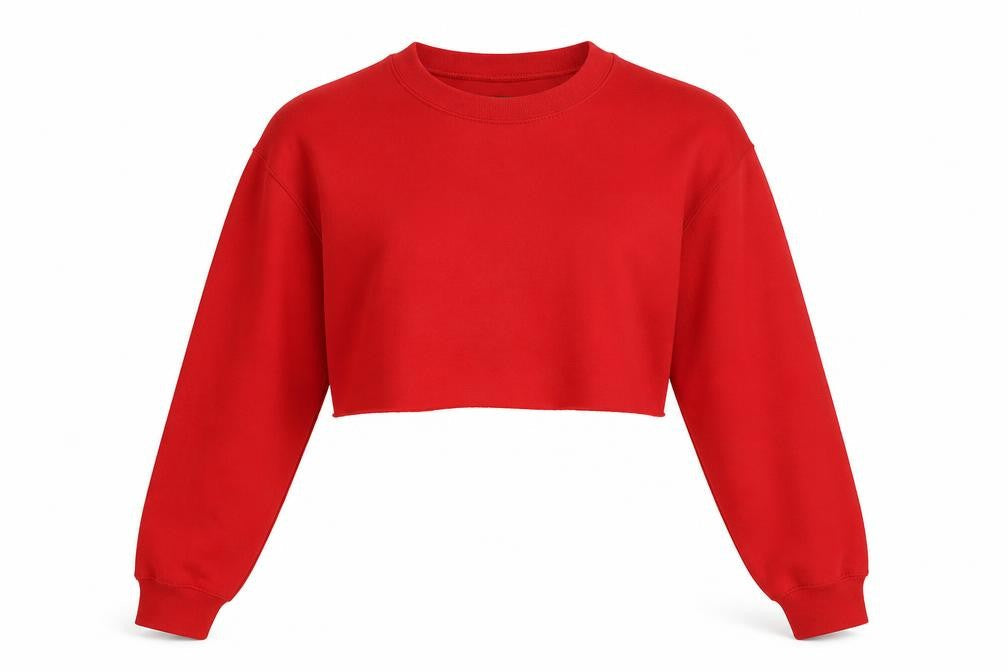 PRETTYLITTLETHING Womens Red Cotton Pullover Sweatshirt Size S Pullover