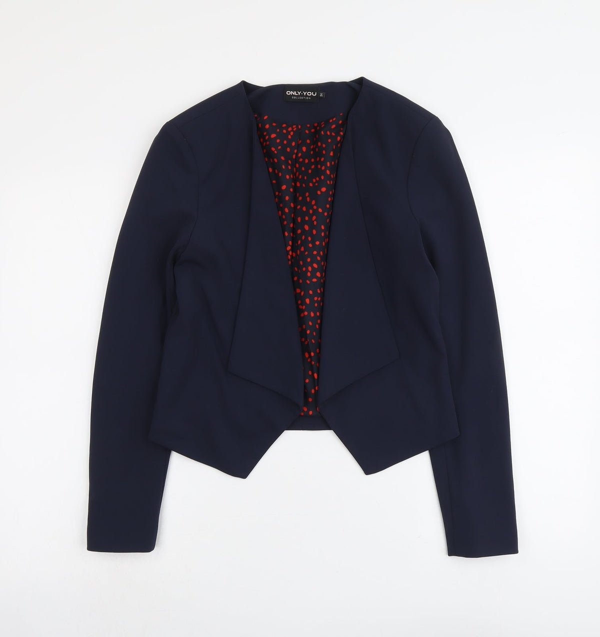 Only You Womens Blue Polyester Jacket Blazer Size 6