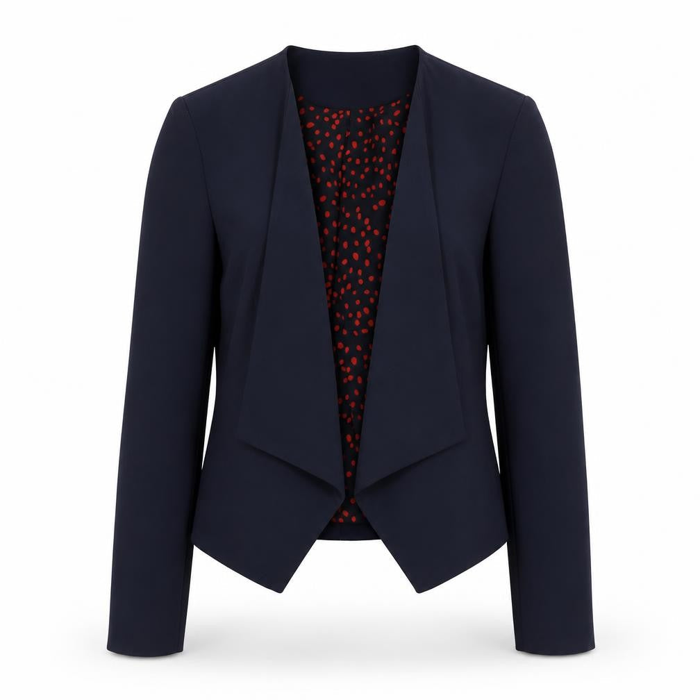 Only You Womens Blue Polyester Jacket Blazer Size 6