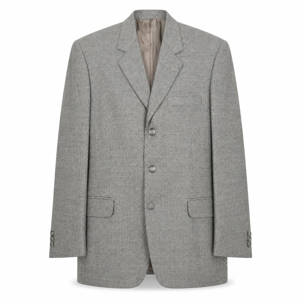 James Barry Mens Grey Geometric Wool Jacket Suit Jacket Size M Regular