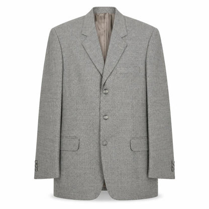 James Barry Mens Grey Geometric Wool Jacket Suit Jacket Size M Regular