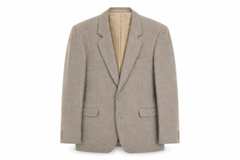 Falconry Mens Beige Wool Jacket Suit Jacket Size M Regular