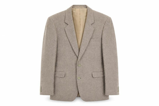 Falconry Mens Beige Wool Jacket Suit Jacket Size M Regular