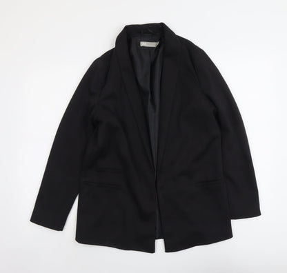 Additional front view of ASOS women’s black polyester jacket blazer, size UK 10