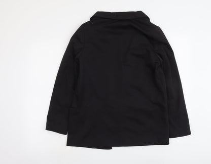 Back view of ASOS women’s black polyester jacket blazer, size UK 10