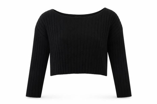 Boohoo Womens Black Round Neck Acrylic Pullover Jumper Size L