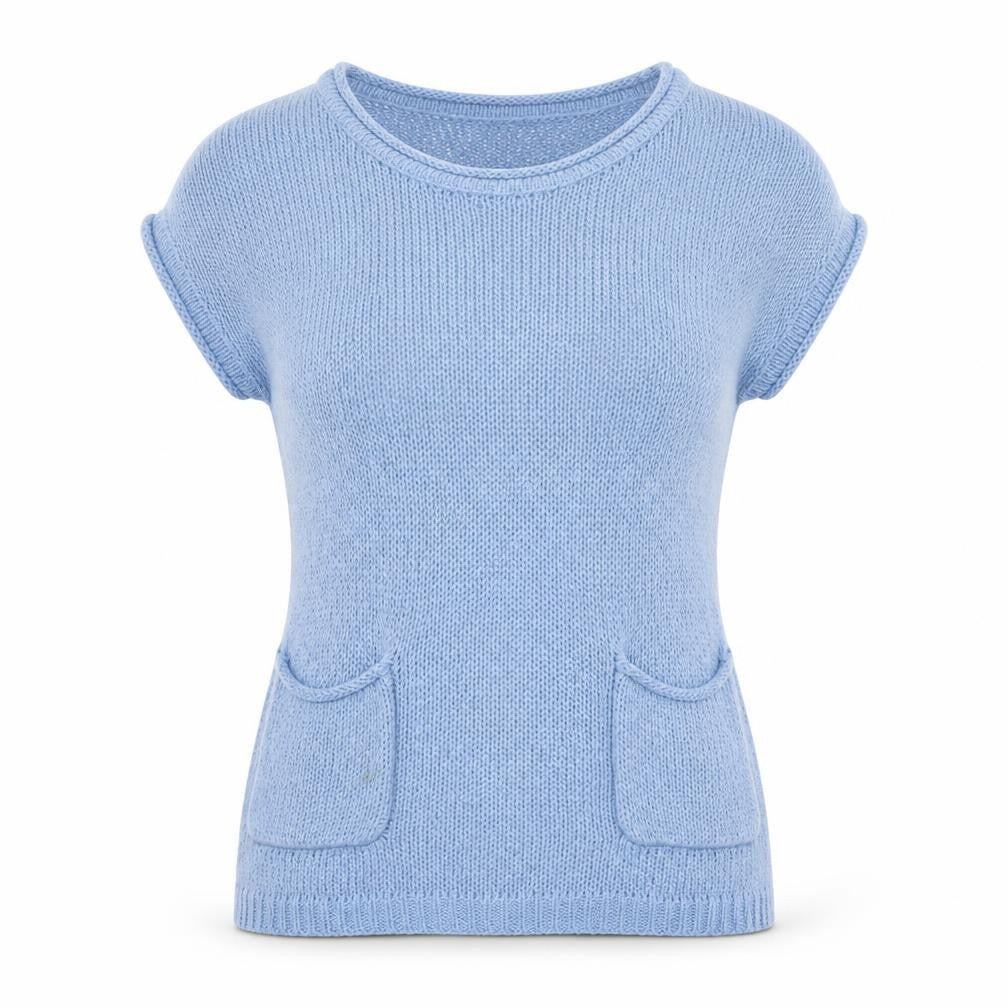 Intuition Womens Blue Round Neck Acrylic Pullover Jumper Size 8