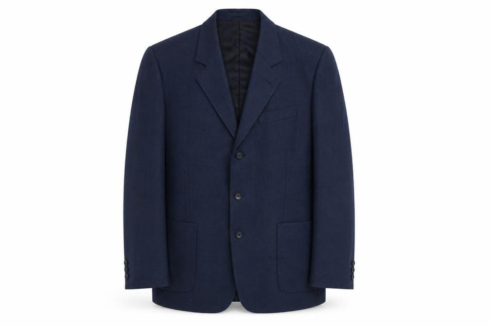 Part Two Mens Blue Polyester Jacket Suit Jacket Size L Regular