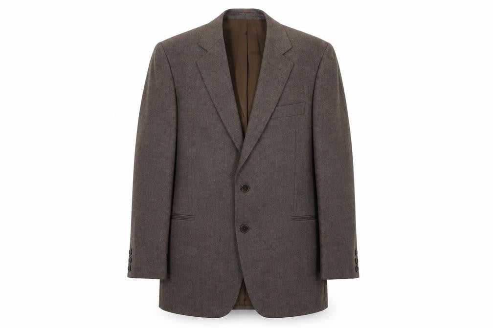 San Marco Mens Brown Geometric Polyester Jacket Blazer Size M Regular