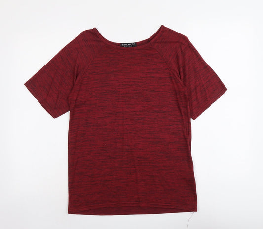 Select Womens Red Round Neck Viscose Pullover Jumper Size 10