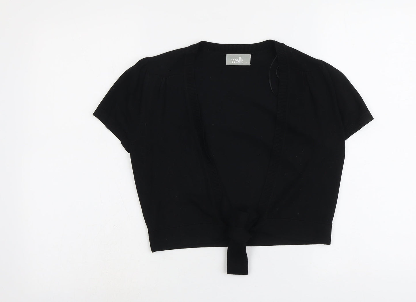 Wallis Womens Black V-Neck Viscose Cardigan Jumper Size S