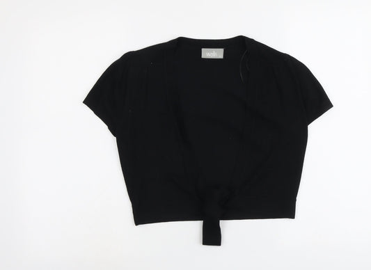 Wallis Womens Black V-Neck Viscose Cardigan Jumper Size S