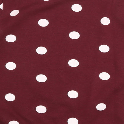 Preloved Disney Womens Red Polka Dot Polyester Pullover Sweatshirt Size 6 Pullover - Minnie Mouse Size 6-8 - Label