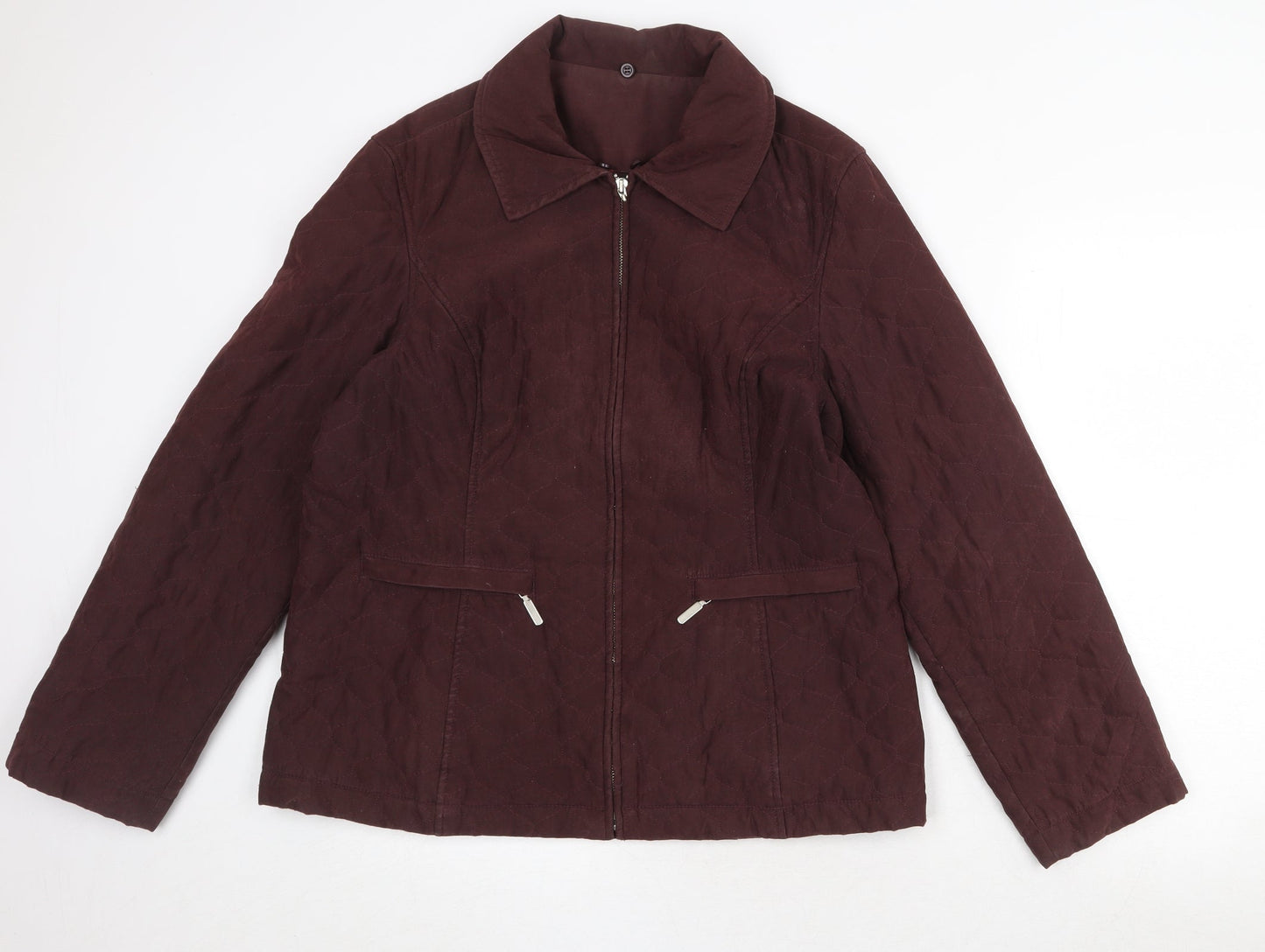 Richards Womens Red Jacket Size 16 Zip