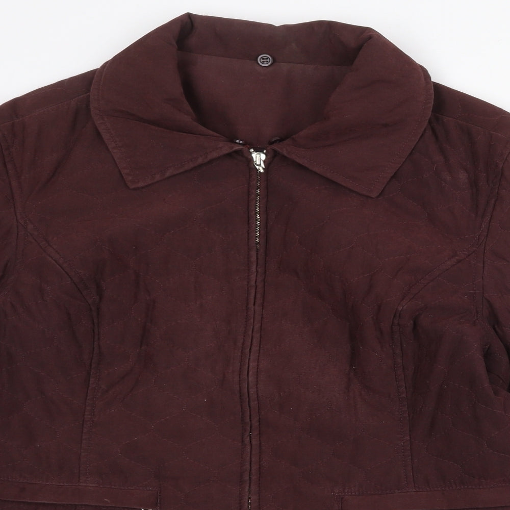 Richards Womens Red Jacket Size 16 Zip