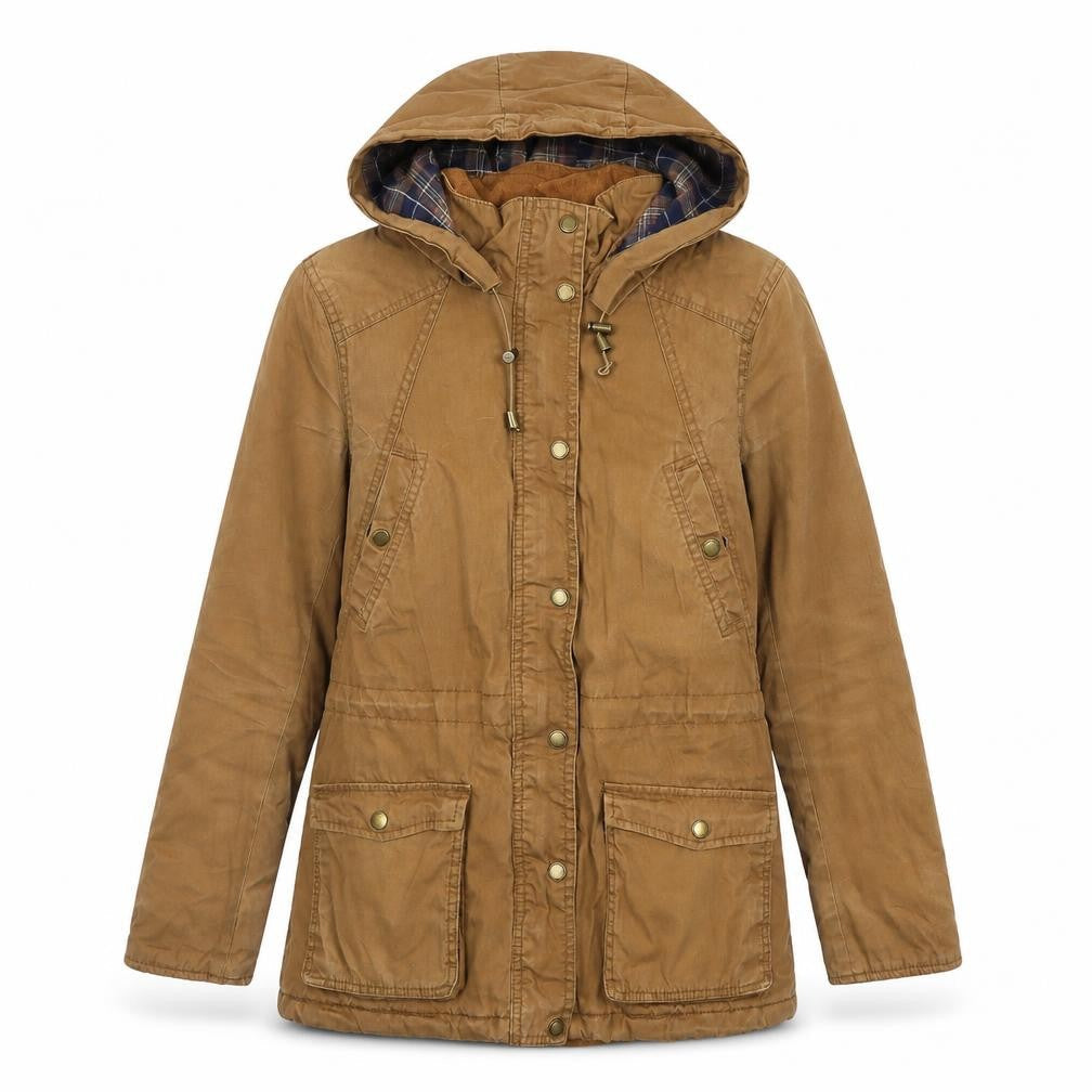 H&M Womens Brown Jacket Size 10 Zip