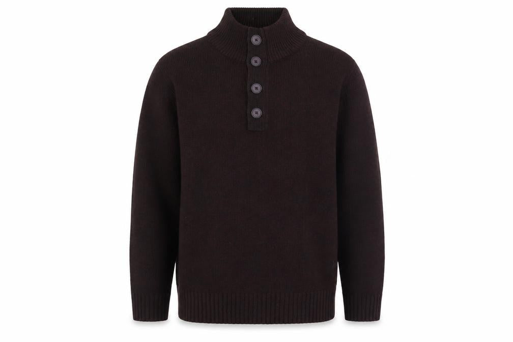 Marks & Spencer Mens Red Collared Acrylic Pullover Jumper Size M Long Sleeve