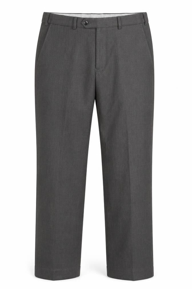 Marks & Spencer Mens Grey Polyester Dress Pants Trousers Size 32 in Regular Zip