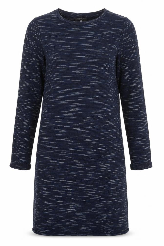 Topshop Womens Blue Geometric Viscose A-Line Size 6 Round Neck Pullover