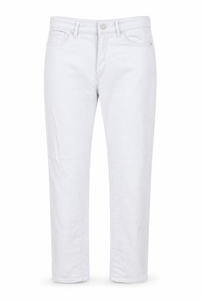 H&M Womens Grey Cotton Straight Jeans Size 12 Regular Zip