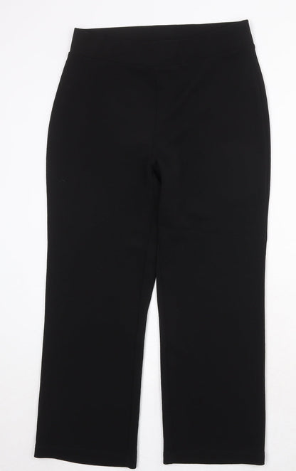 Bonmarché Womens Black Polyester Trousers Size 12 Regular