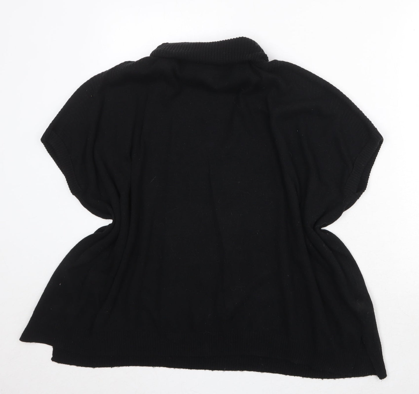 New Look Womens Black Roll Neck Viscose Pullover Jumper Size S