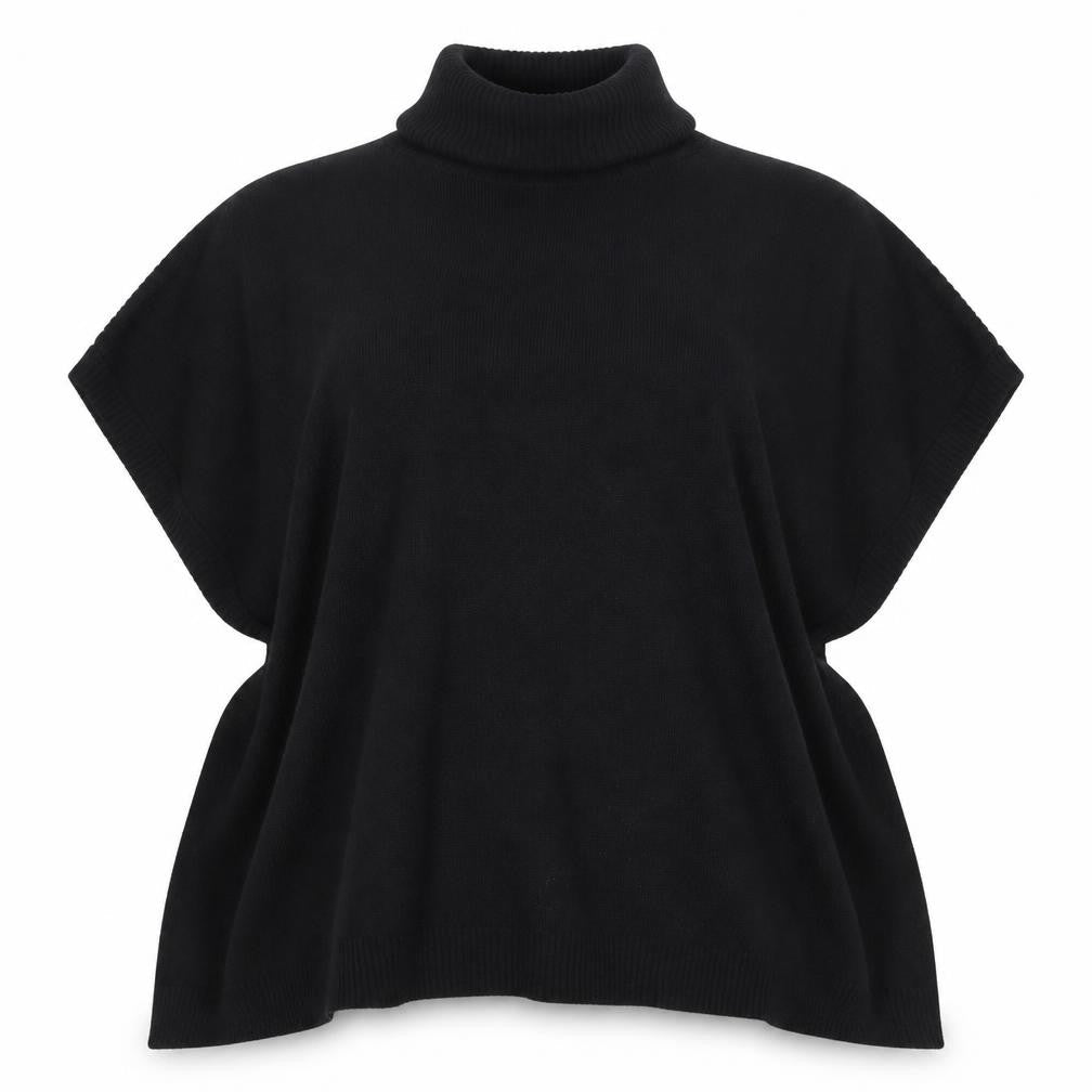New Look Womens Black Roll Neck Viscose Pullover Jumper Size S