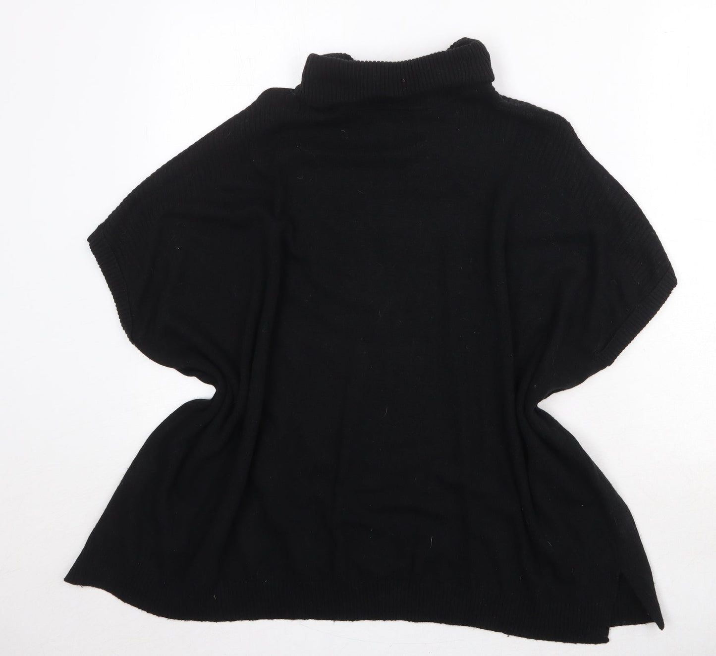 New Look Womens Black Roll Neck Viscose Pullover Jumper Size S