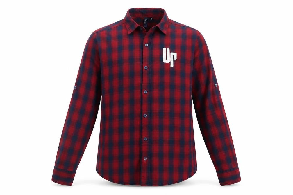 Premier Boys Red Polka Dot 100% Cotton Pullover Button-Up Size M Collared Button