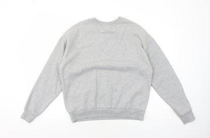 Preloved Disney Womens Grey Cotton Pullover Sweatshirt Size S Pullover - Disney Stich - Back